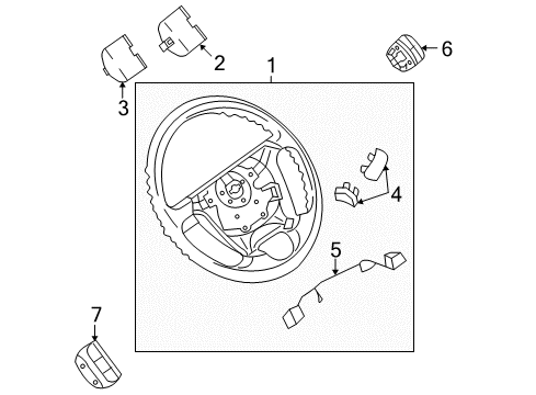 2005 Chevy Aveo Steering Column, Steering Wheel Diagram 3 - Thumbnail