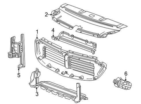 2023 Buick Envision Seal, Rad Air Upr Diagram for 39142656