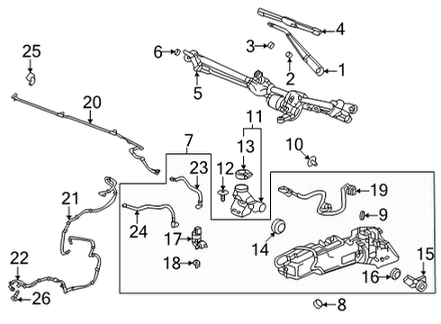 2023 GMC Hummer EV Pickup NOZZLE ASM-VIDEO DISPLAY I/S RR VIEW MIR Diagram for 84949320