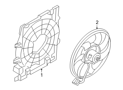 2008 Saturn Astra Fan,Engine Coolant Auxiliary Diagram for 13126382