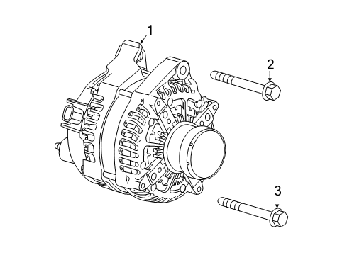 2017 Cadillac XT5 Generator Asm Diagram for 13507126