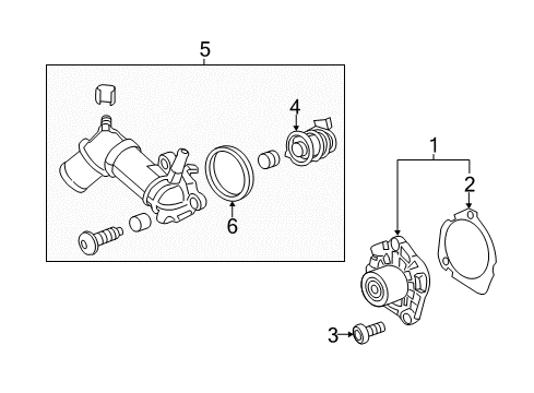 2015 Chevy Cruze Bolt/Screw, Water Pump Diagram for 12855073