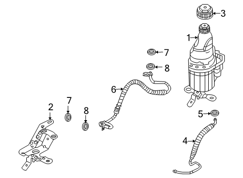 2008 Saturn Astra Hose Asm,P/S Gear Inlet Diagram for 13122700