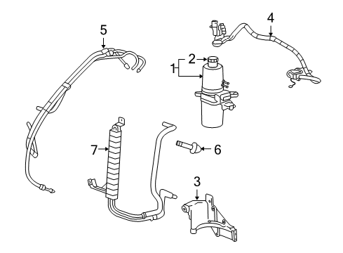 2007 Chevy Silverado 1500 Classic P/S Pump & Hoses, Steering Gear & Linkage Diagram 7 - Thumbnail