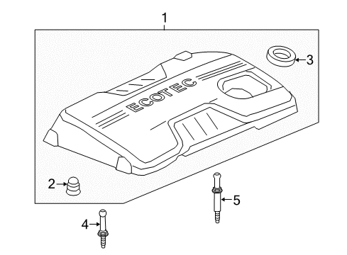 2013 Chevy Captiva Sport Engine Appearance Cover Diagram