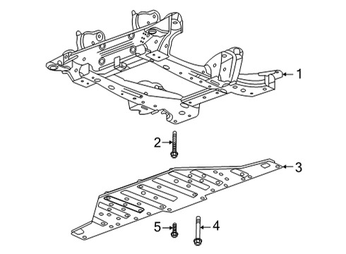 2022 GMC Hummer EV Pickup REINFORCEMENT ASM-HIGH VLTG BAT TRAY LWR Diagram for 85537428