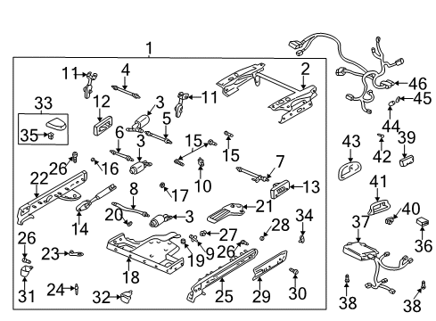 2000 Buick LeSabre Tracks & Components Diagram 1 - Thumbnail