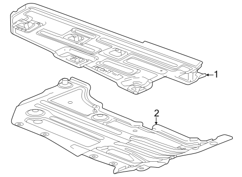 2018 Chevy Volt Under Cover & Splash Shields Diagram