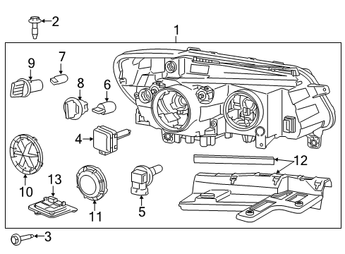 2014 Chevy SS Bulbs Diagram 2 - Thumbnail