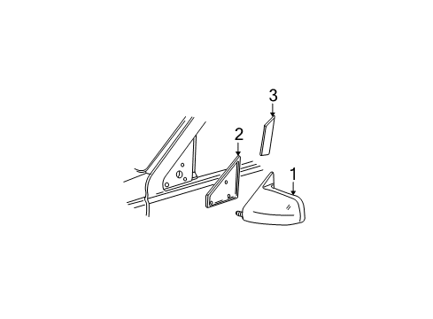 1999 Chevy C1500 Outside Mirrors Diagram 3 - Thumbnail