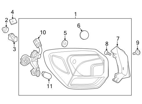 2024 Buick Encore GX Tail Lamps Diagram