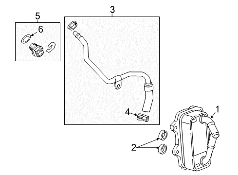 2021 Cadillac XT5 Oil Cooler Diagram 2 - Thumbnail