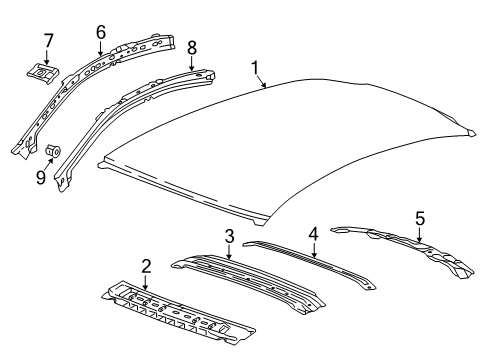 2016 Chevy Cruze Roof & Components Diagram 2 - Thumbnail