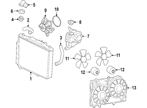 2007 Buick Lucerne Cooling System, Radiator, Water Pump, Cooling Fan Diagram