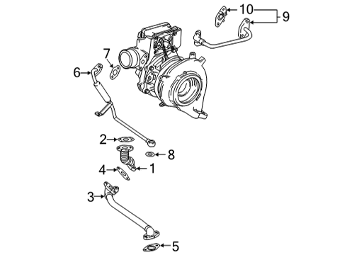 2021 GMC Sierra 2500 HD TURBOCHARGER,CMPR AIR INT Diagram for 12723083