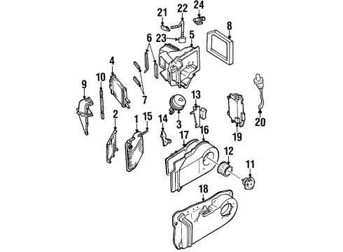 1994 Cadillac DeVille Fitting,Heater Inlet Hose Diagram for 3539101