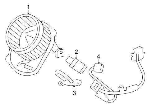 2009 Hummer H3T Blower Motor & Fan Diagram