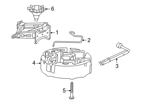 2011 Buick Regal Bolt/Screw, Spare Wheel Stowage Diagram for 13228760