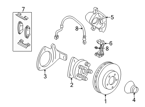 2005 Pontiac Grand Prix Front Brakes Diagram