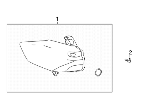 2022 Chevy Bolt EUV Lamp Assembly, Rear Body Structure Stop Diagram for 42792230