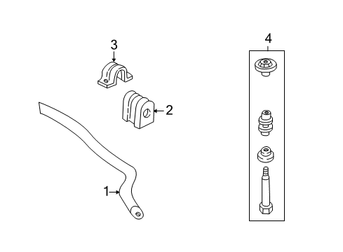 2006 Pontiac Montana Front Suspension Components, Lower Control Arm, Stabilizer Bar Diagram