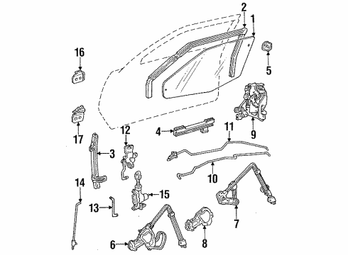 1986 Pontiac Grand Am Door & Components, Electrical Diagram 1 - Thumbnail