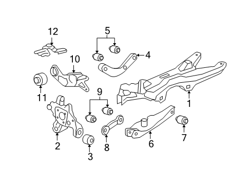 2007 Saturn Aura Rear Suspension, Control Arm Diagram 3 - Thumbnail