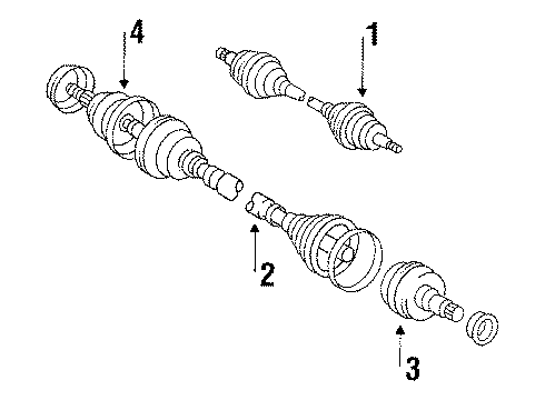 1986 Chevy Nova Boot Kit,Front Wheel Door Shaft Tri, Pot Joint Diagram for 26013238