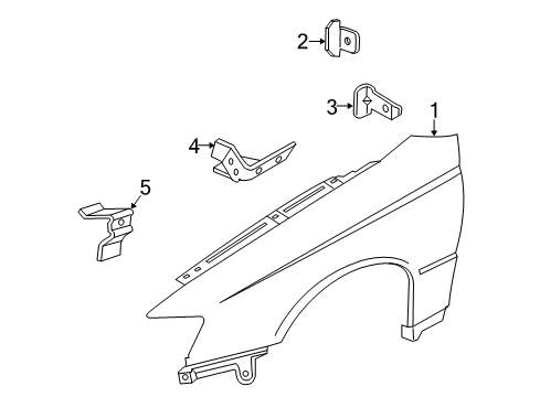 2005 Pontiac GTO Liner, Front Wheelhouse Diagram for 92081645