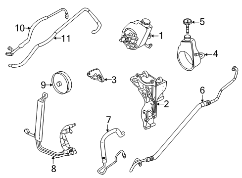 2002 Chevy Suburban 2500 Hose Assembly, Power Brake Booster Inlet Diagram for 15295855