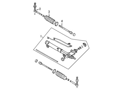 2007 Buick Lucerne P/S Pump & Hoses, Steering Gear & Linkage Diagram 1 - Thumbnail