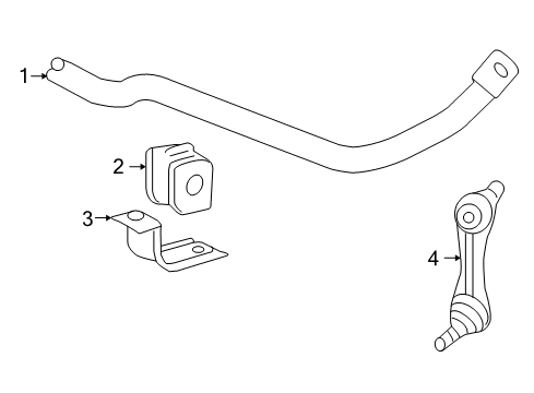 2008 Chevy Corvette Stabilizer Bar & Components - Front Diagram 2 - Thumbnail