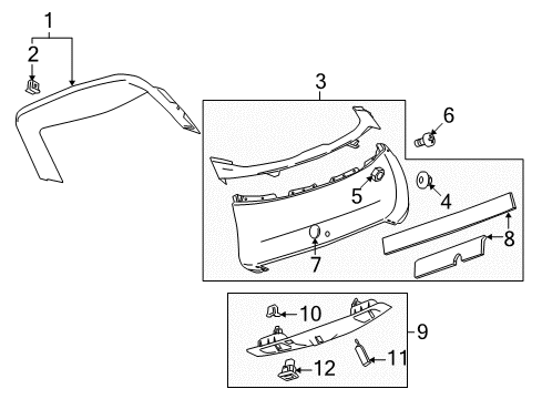 2010 Cadillac CTS Interior Trim - Lift Gate Diagram