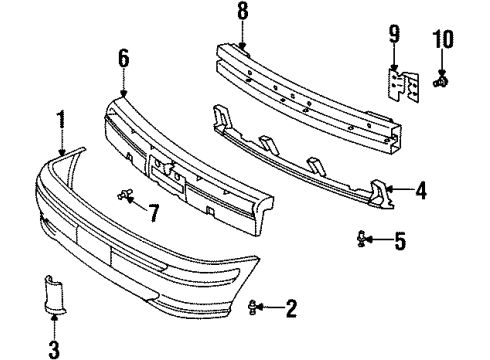 1998 Oldsmobile Silhouette Front Bumper Diagram