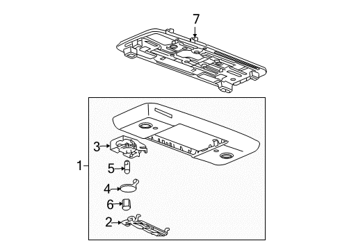 2010 GMC Acadia Overhead Console Diagram 3 - Thumbnail