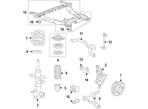 2021 Buick Envision Link Assembly, Front Stab Shf Diagram for 84871563