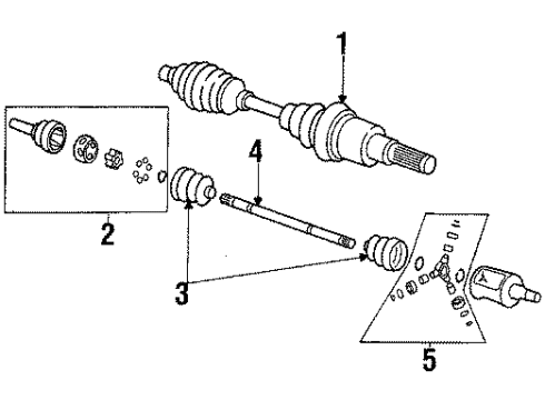 1985 Pontiac 6000 Axle Components - Front Diagram