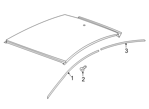 2016 Chevy Volt Exterior Trim - Roof Diagram