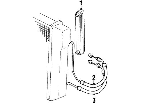 1994 Pontiac Grand Am Transmission Oil Cooler Lower Hose Assembly Diagram for 22645907