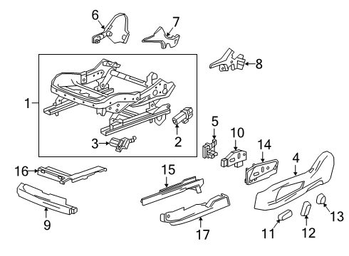 2022 Cadillac XT6 Tracks & Components Diagram