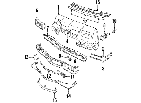 1985 Pontiac Grand Prix Shim, Front Bumper Imp Bar Diagram for 10024722