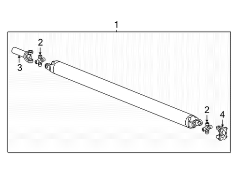 2022 Chevy Silverado 2500 HD Drive Shaft - Rear Diagram