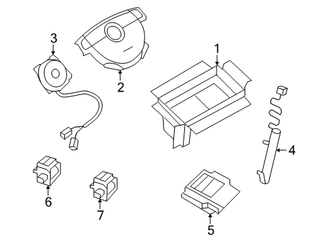 2011 Chevy Aveo5 Sensor Asm,Inflator Restraint Side Imp Diagram for 96808853