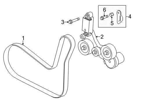 2014 Chevy Malibu Belts & Pulleys, Cooling Diagram 2 - Thumbnail