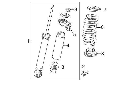 2020 Cadillac XT4 Shocks & Components - Rear Diagram