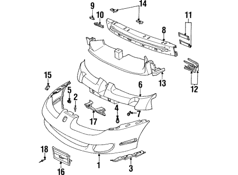 2000 Saturn SC1 Front Bumper Diagram