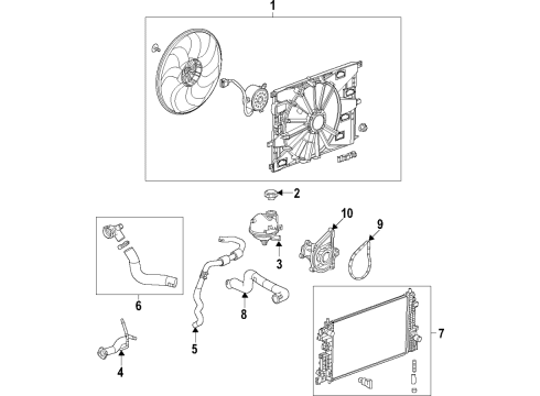 2020 Buick Encore GX Cooling System, Radiator, Water Pump, Cooling Fan Diagram