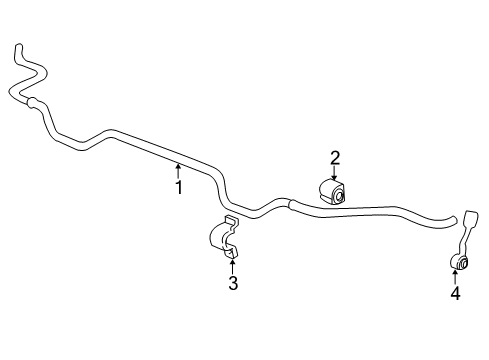 1999 Pontiac Grand Am Rear Suspension Components, Stabilizer Bar Diagram