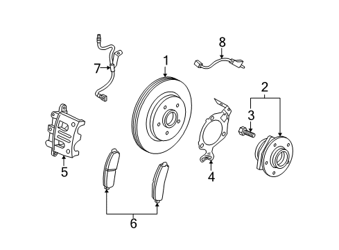 2008 Pontiac Torrent Front Brakes Diagram