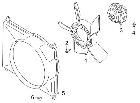 1999 Chevy Tracker Cooling System, Radiator, Water Pump, Cooling Fan Diagram 3 - Thumbnail